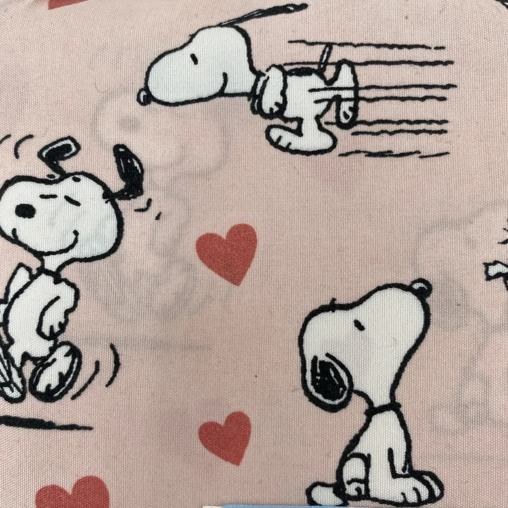 Peanuts Snoopy Sheet Set FULL Pink Woodstock Hearts Love Valentines Berkshire